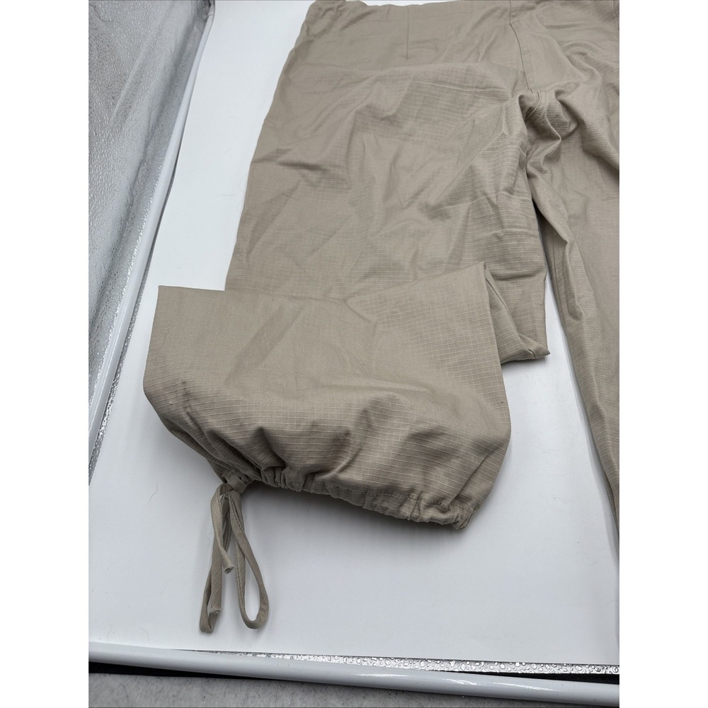 Georgiou Studio Canvas Pants Button Women's Zipper‎ Fly Pull Tie Tied Pant Ankle - Picture 15 of 16